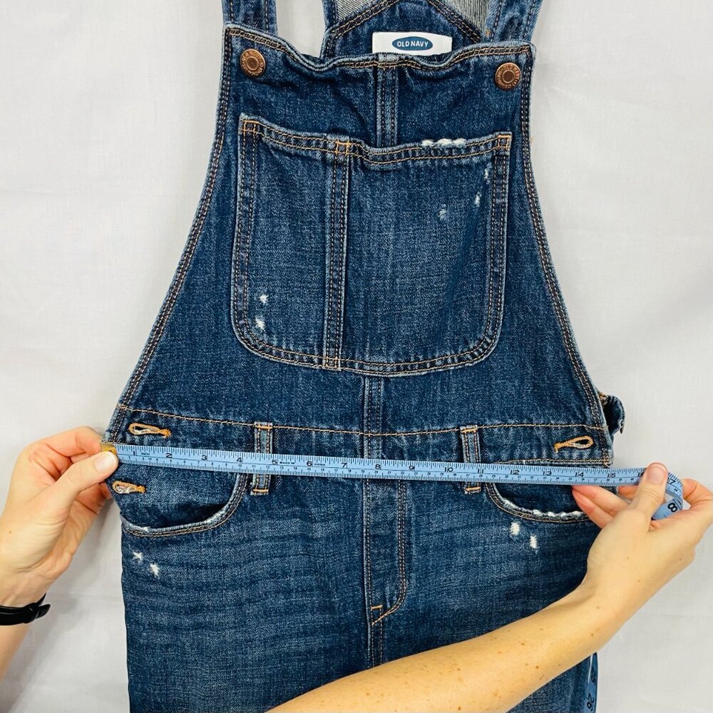 Old Navy Distressed Kids Denim Overalls Size XL (12) - Picture 15 of 16